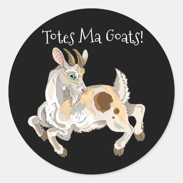Sticker Rond Totes Ma Chèvres ! (Devant)