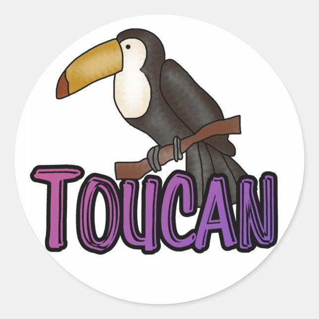 STICKER ROND TOUCAN (Devant)