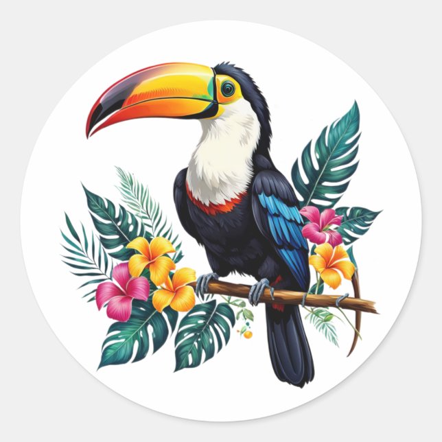 Sticker Rond toucan (Devant)
