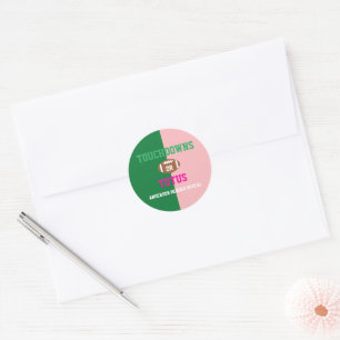 Sticker Rond Touchdowns ou Tutus Genre Reveal