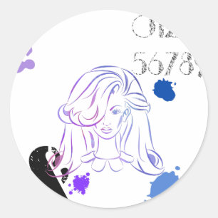 Sticker Rond Touche de couleurs aquarelles