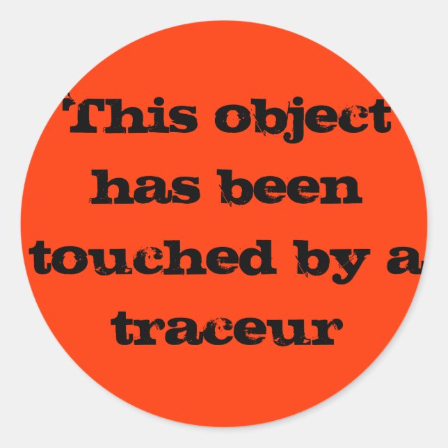 Sticker Rond Touche de trace (Devant)