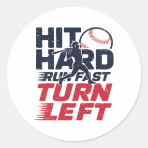 Sticker Rond Touchez Hard Run Fast Turn Left Bysebyl Player Kid