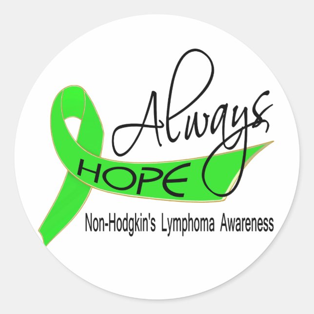 Sticker Rond Toujours espérer le lymphome de non-Hodgkin (Devant)