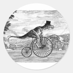 Sticker Rond Tour de dimanche de T-Rex de monsieur