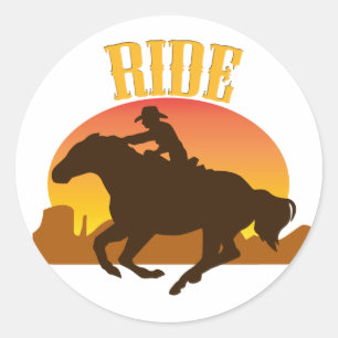 Sticker Rond Tour du coucher du soleil
