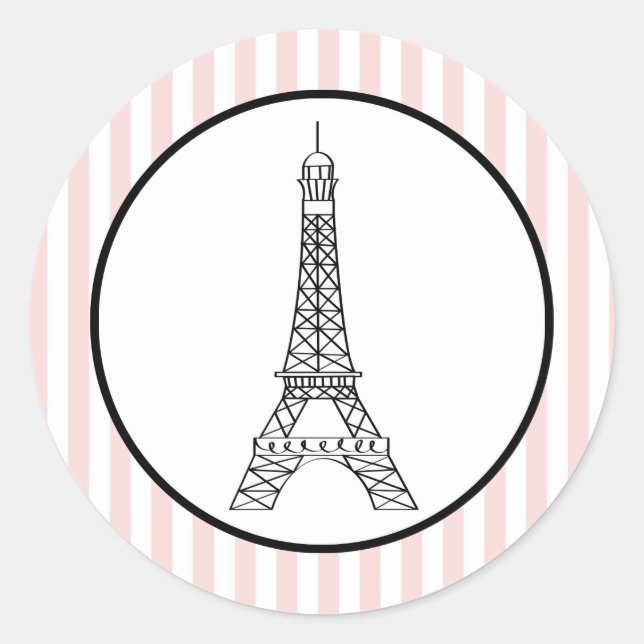 Sticker Rond Tour Eiffel (Devant)