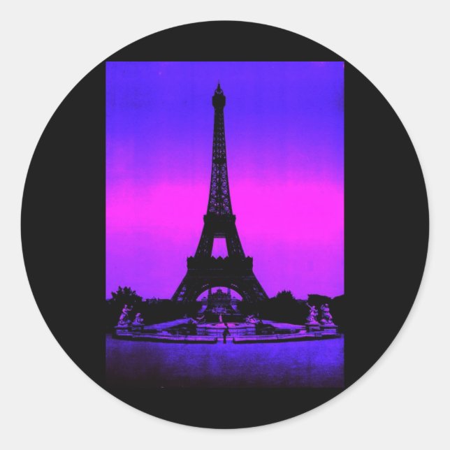Sticker Rond Tour Eiffel (Devant)