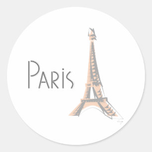Sticker Rond Tour Eiffel Abstraite de PARIS