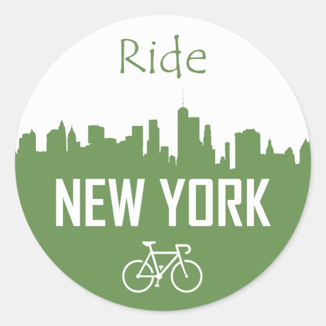 Sticker Rond Tour New York (Devant)