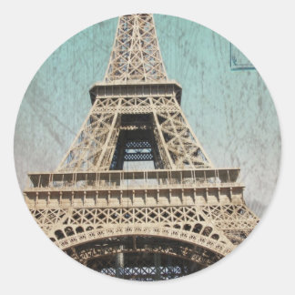 Sticker Rond Tour Postcard de Paris