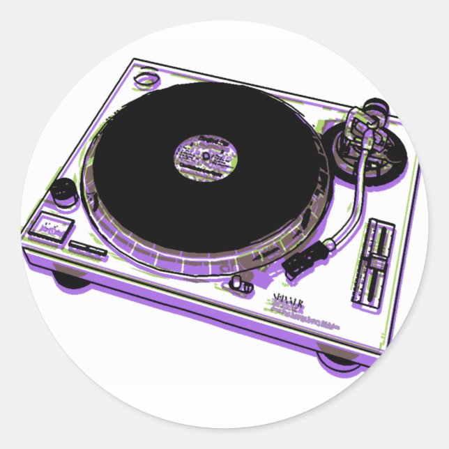 Sticker Rond Tourne-disque (Devant)