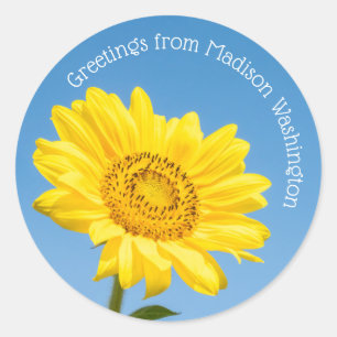 Sticker Rond Tournée de texte personnalisé