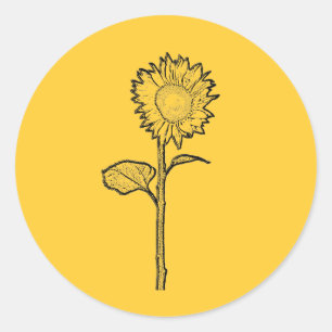 Sticker Rond Tournesol