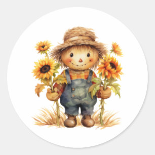 Sticker Rond Tournesol à écailles