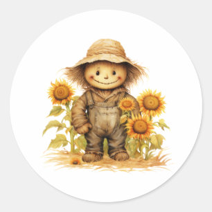 Sticker Rond Tournesol à écailles