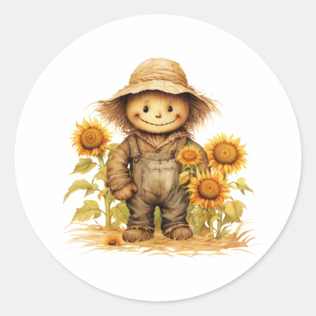 Sticker Rond Tournesol à écailles (Devant)