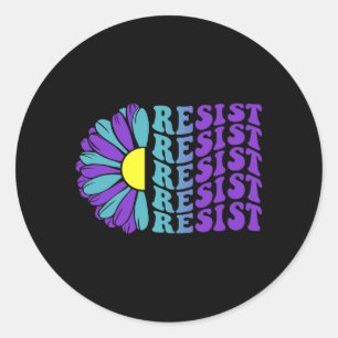 Sticker Rond Tournesol de sensibilisation à la prévention du su