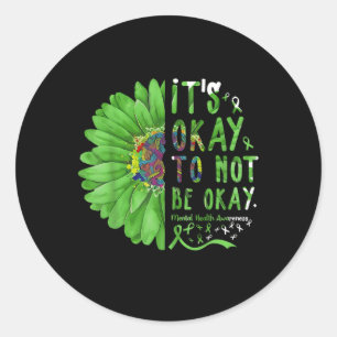 Sticker Rond Tournesol De Sensibilisation À La Santé C'Est Bon