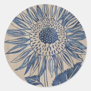 Sticker Rond Tournesol d'Indigo