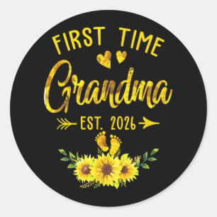 Sticker Rond Tournesol Grandma Est 2026 Promu À