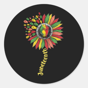 Sticker Rond Tournesol Première Junte 19e Histoire des Noirs Af