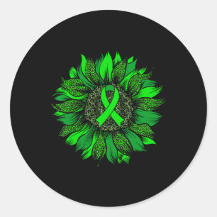 Sticker Rond Tournesol Sensibilisation à la santé mentale Ruban