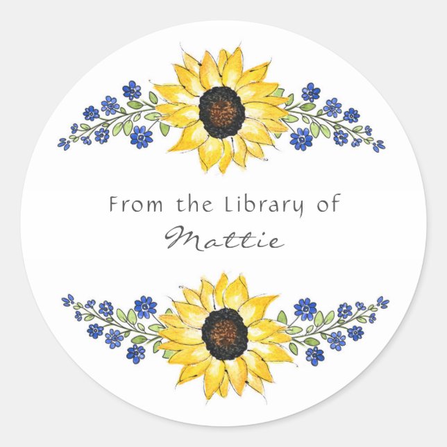 Sticker Rond Tournesol Swags (Devant)
