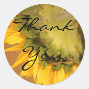 Sticker Rond Tournesols, Merci