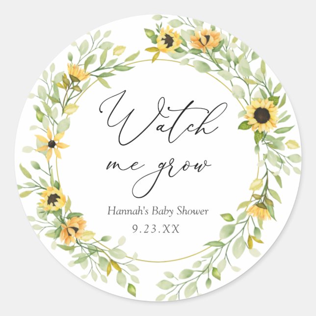 Sticker Rond Tournesols Regardez-moi Croire Plante Favoriser (Devant)