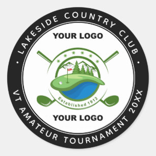 Sticker Rond Tournoi commémoratif du club de golf Logo personn