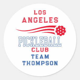 Sticker Rond Tournoi du joueur de ickleball Pickleball Club Tea