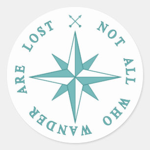 Sticker Rond Tous ceux qui errent ne sont pas perdus