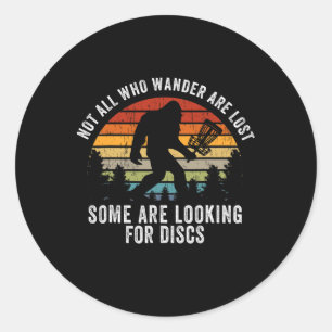 Sticker Rond Tous ceux qui errent ne sont pas perdus Disc Golf