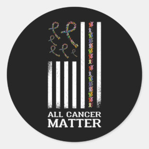 Sticker Rond Tous le cancer compte la sensibilisation dire le c