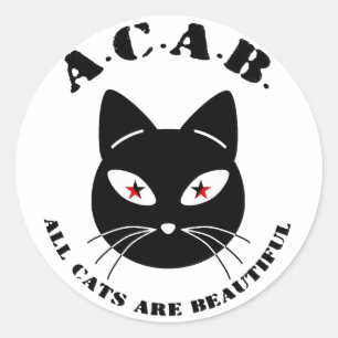 Sticker Rond Tous les chats sont beaux