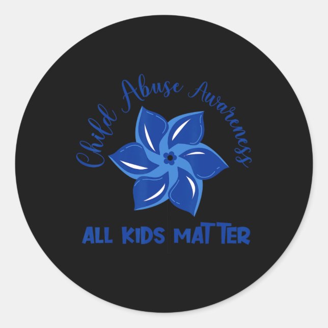 Sticker Rond Tous les enfants sont importants Sensibilisation à (Devant)