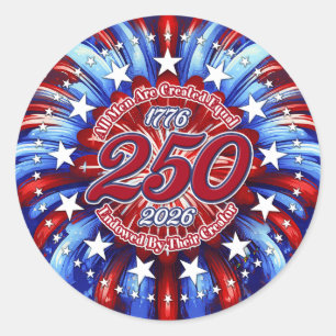 Sticker Rond Tous les hommes sont feux d'artifice graphiques Ro