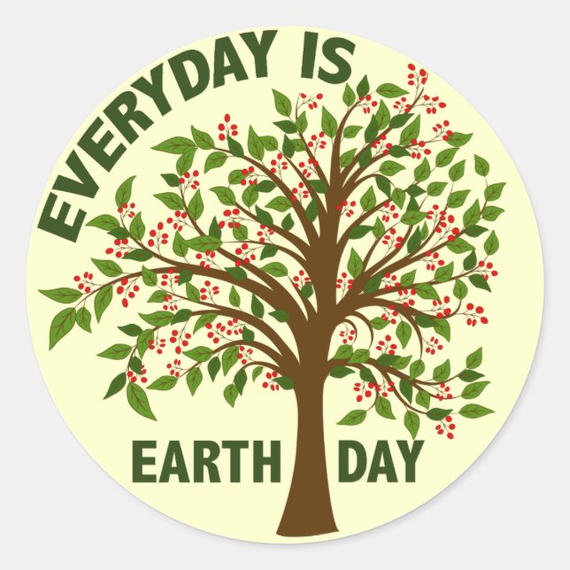 STICKER ROND TOUS LES JOURS EST JOUR DES TERRES (Devant)