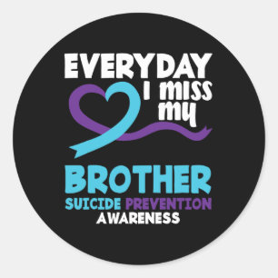 Sticker Rond Tous Les Jours, Mon Frère Prévention Suicide Awar 