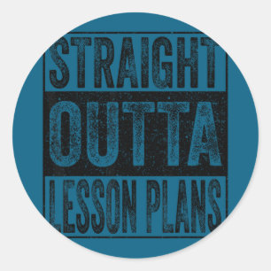 Sticker Rond Tout droit sorti des plans de cours diplômé de la