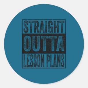 Sticker Rond Tout droit sorti des plans de cours diplômé de la 