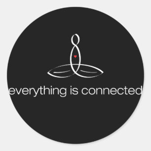 Sticker Rond Tout est connecté - Blanc Régulier