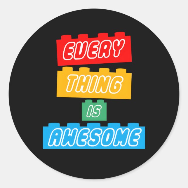 Sticker Rond Tout Est Magnifique Pour L'Optimiste Éternel (Devant)