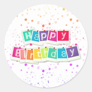 Sticker Rond Tout le bien à l'anniversaire
