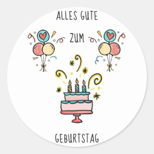 Sticker Rond Tout le bien à l'anniversaire