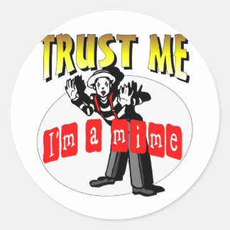 Sticker Rond Tout Le Monde Aime Un Mime