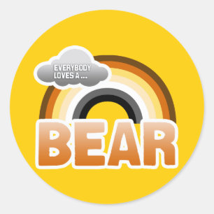 Sticker Rond Tout le monde aime un ours