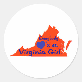 Sticker Rond Tout le monde aime une Virginie