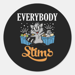 Sticker Rond Tout Le Monde Stipule Neurodiversité Autisme Guerr